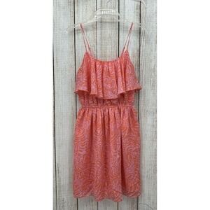 Lilly Pulitzer for Target Mini Dress Size XS Coral Orange‎ Pink Flounce